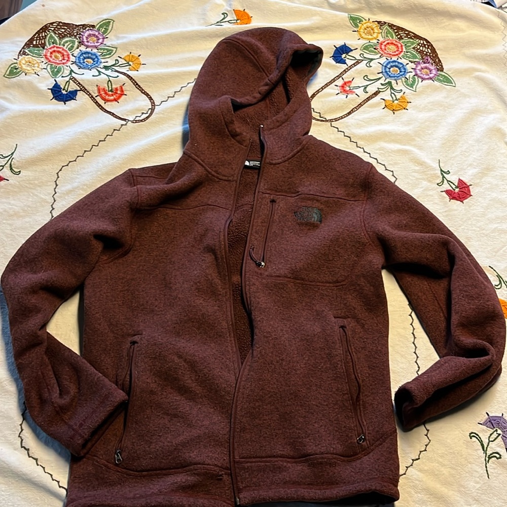 Men’s large North Face Zip front sweater coat
